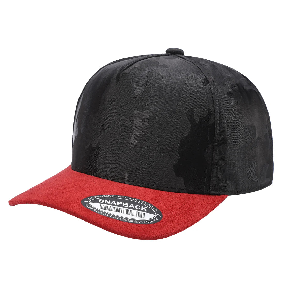 Blank Camo Suede Bill Snapback Hat