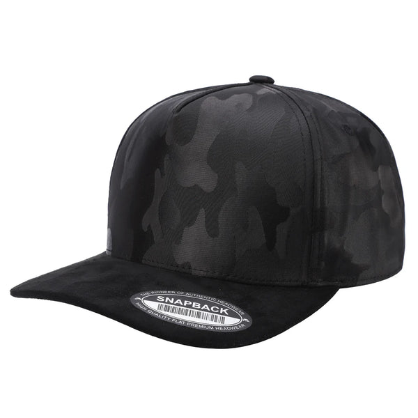 Blank Camo Suede Bill Snapback Hat