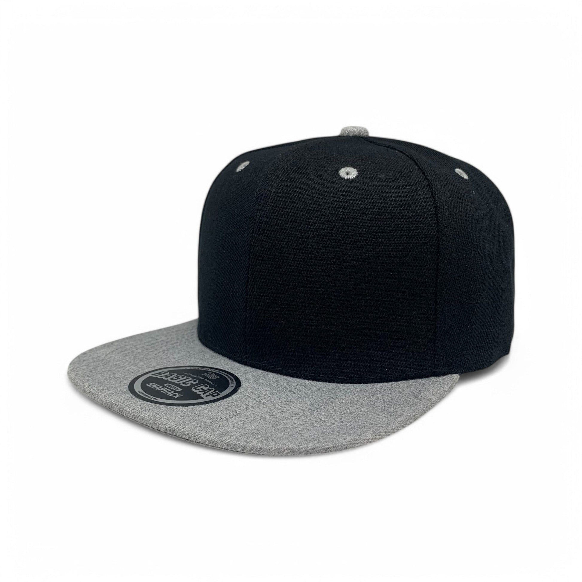 Basic Cap Plain Poly Snapback Hat 8002