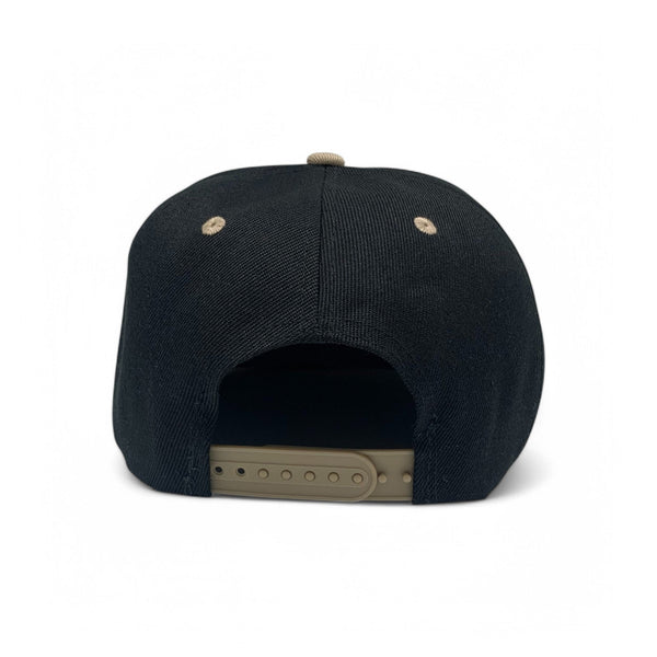 Basic Cap Plain Poly Snapback Hat 8002 - BLK/LIME