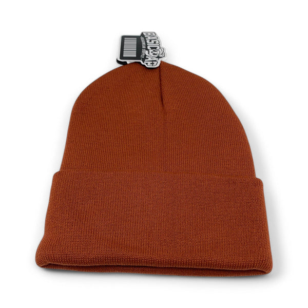BASIC CAP Plain Long Cuffed Beanie PLB - BT. ORANGE
