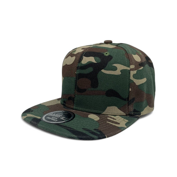 Basic Cap Plain Poly Snapback Hat 8002 - G.CAMO