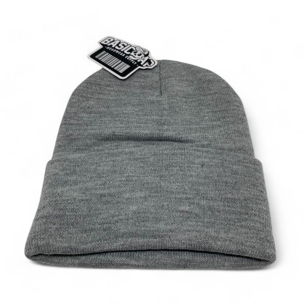 BASIC CAP Plain Long Cuffed Beanie PLB - H.GREY