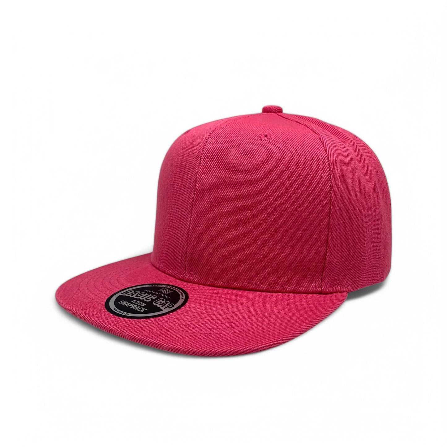 Basic Cap Plain Poly Snapback Hat 8002