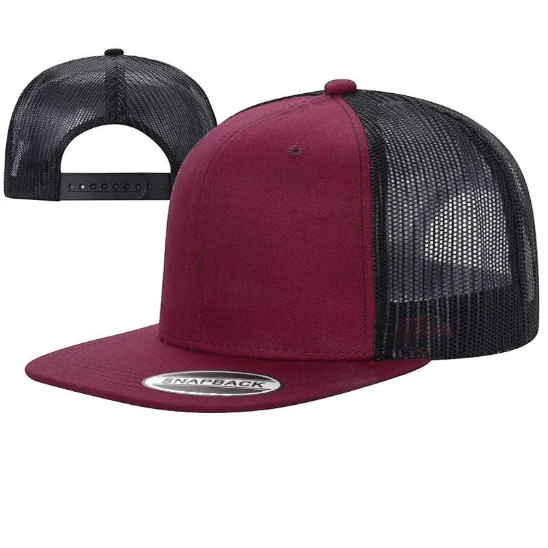 WAYCAP 6FTM 6 Panel Flat Bill Mesh Trucker Hat