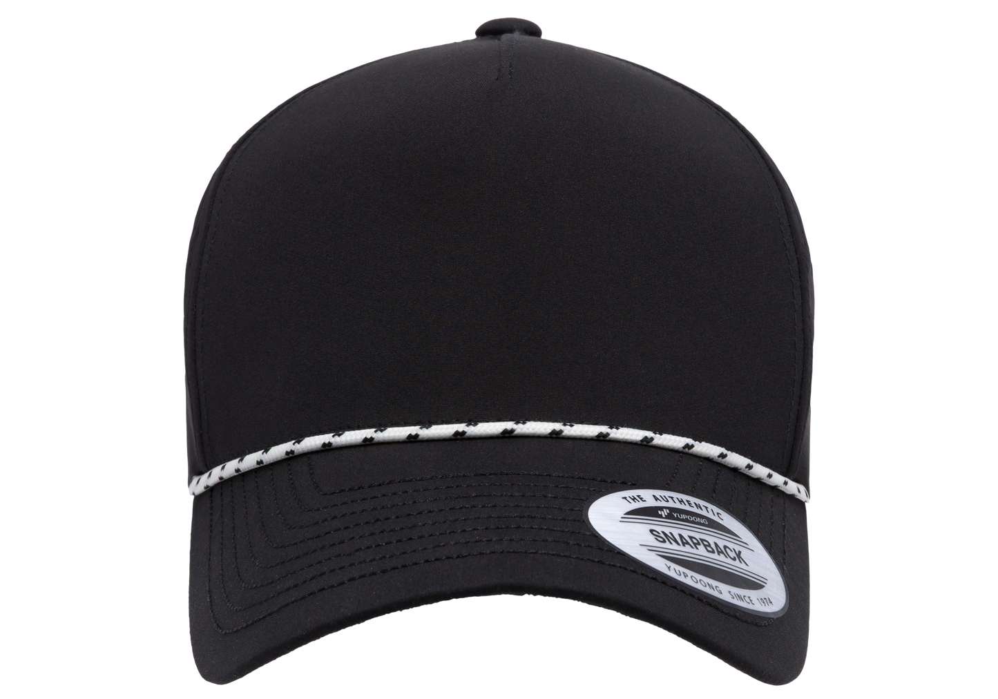 Flex Fit House YP Classics 5-Panel Snapback Cap with Perforations and Braided Rope