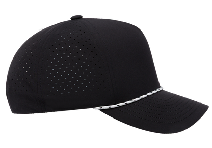 Flex Fit House YP Classics 5-Panel Snapback Cap with Perforations and Braided Rope