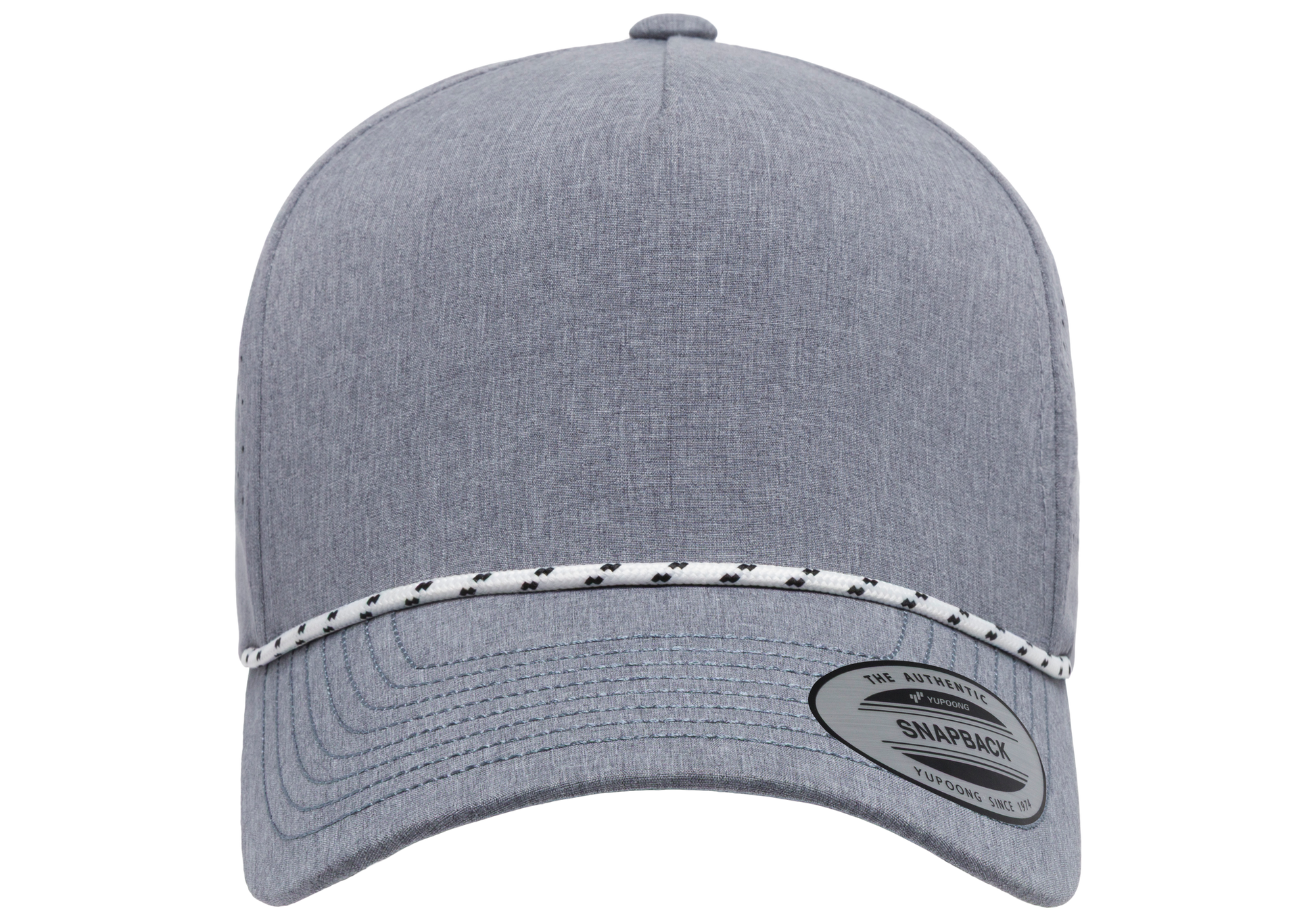 Flex Fit House YP Classics 5-Panel Snapback Cap with Perforations and Braided Rope