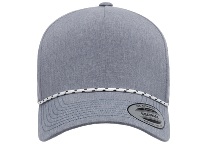 Flex Fit House YP Classics 5-Panel Snapback Cap with Perforations and Braided Rope