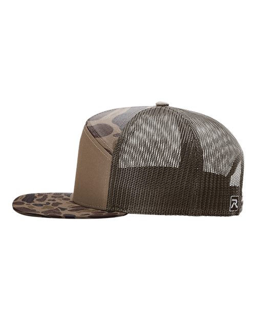 Richardson 168P Printed Seven-Panel Trucker Cap, Snapback