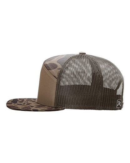 Richardson 168P Printed Seven-Panel Trucker Cap, Snapback