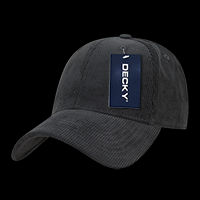 DECKY 6 Panel Low Profile Structured Corduroy Cap – Adjustable Buckle
