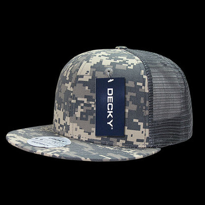 Decky 6 Panel High Profile Structured Ripstop Trucker Cap – ACU
