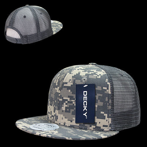 Decky 6 Panel High Profile Structured Ripstop Trucker Cap – ACU