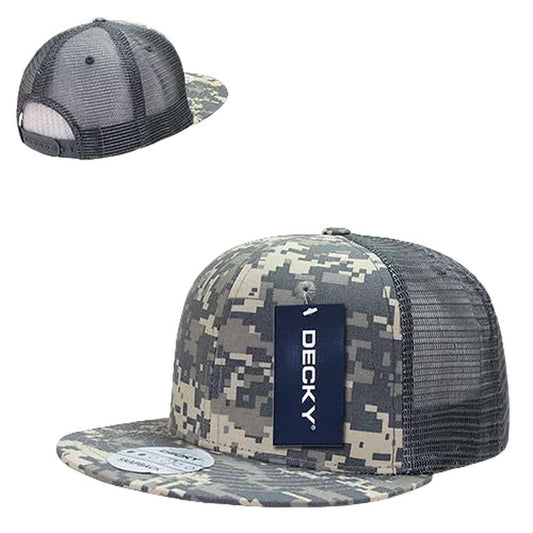 Decky 6 Panel High Profile Structured Ripstop Trucker Cap – ACU