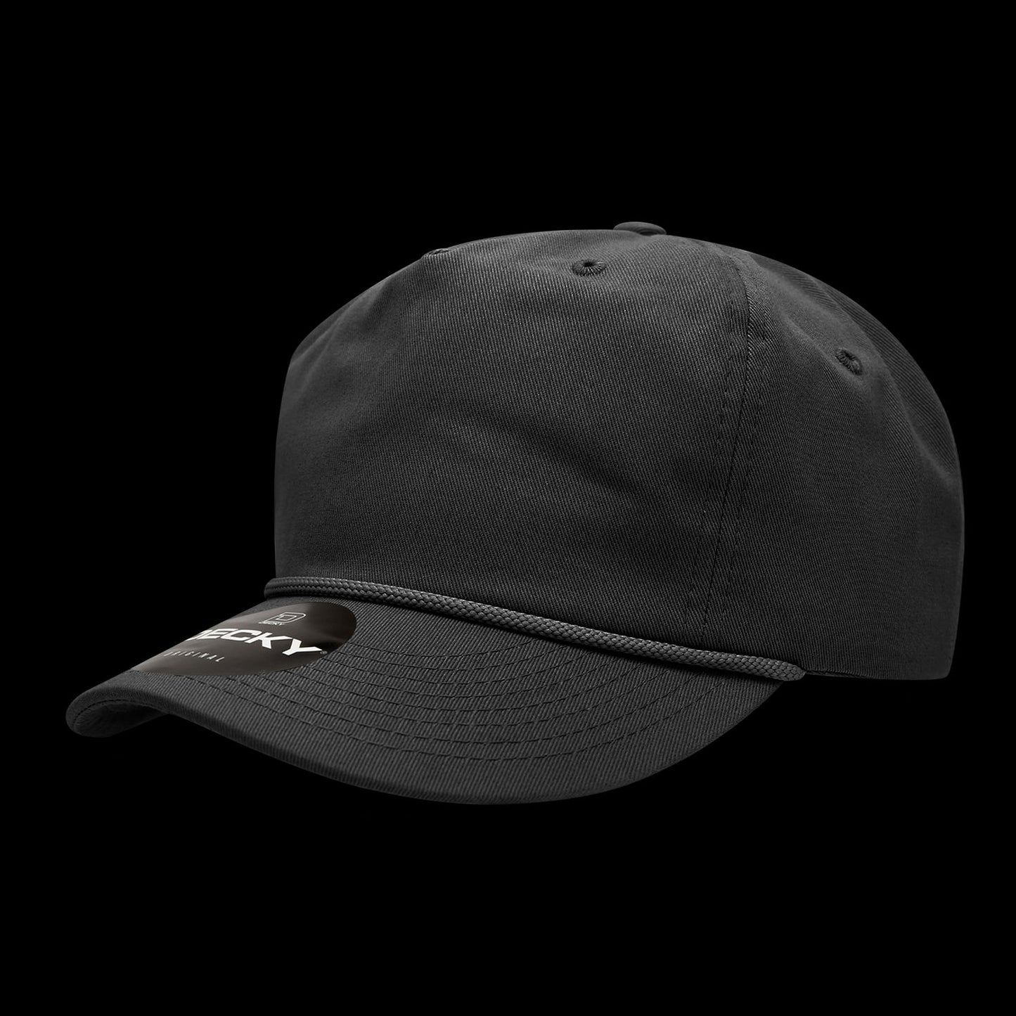DECKY Premium 5-Panel High Profile Relaxed Cotton Rope Hat – Snapback