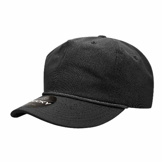 DECKY Premium 5-Panel High Profile Relaxed Cotton Rope Hat – Snapback