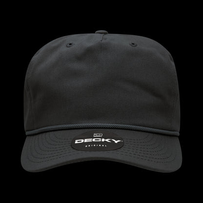 DECKY Premium 5-Panel High Profile Relaxed Cotton Rope Hat – Snapback