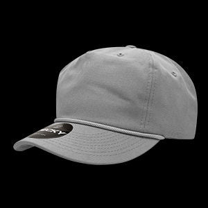 DECKY Premium 5-Panel High Profile Relaxed Cotton Rope Hat – Snapback