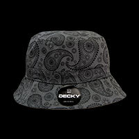 DECKY Relaxed Paisley Bucket Hat – Snug-Fitting Cotton Cap