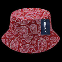 DECKY Relaxed Paisley Bucket Hat – Snug-Fitting Cotton Cap