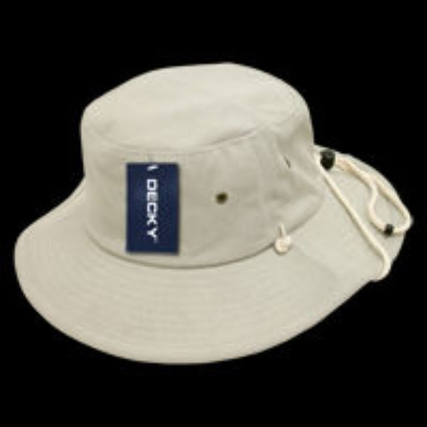 Decky 510-Structured Cotton Aussie Hat – Outback Boonie Cap - Stone