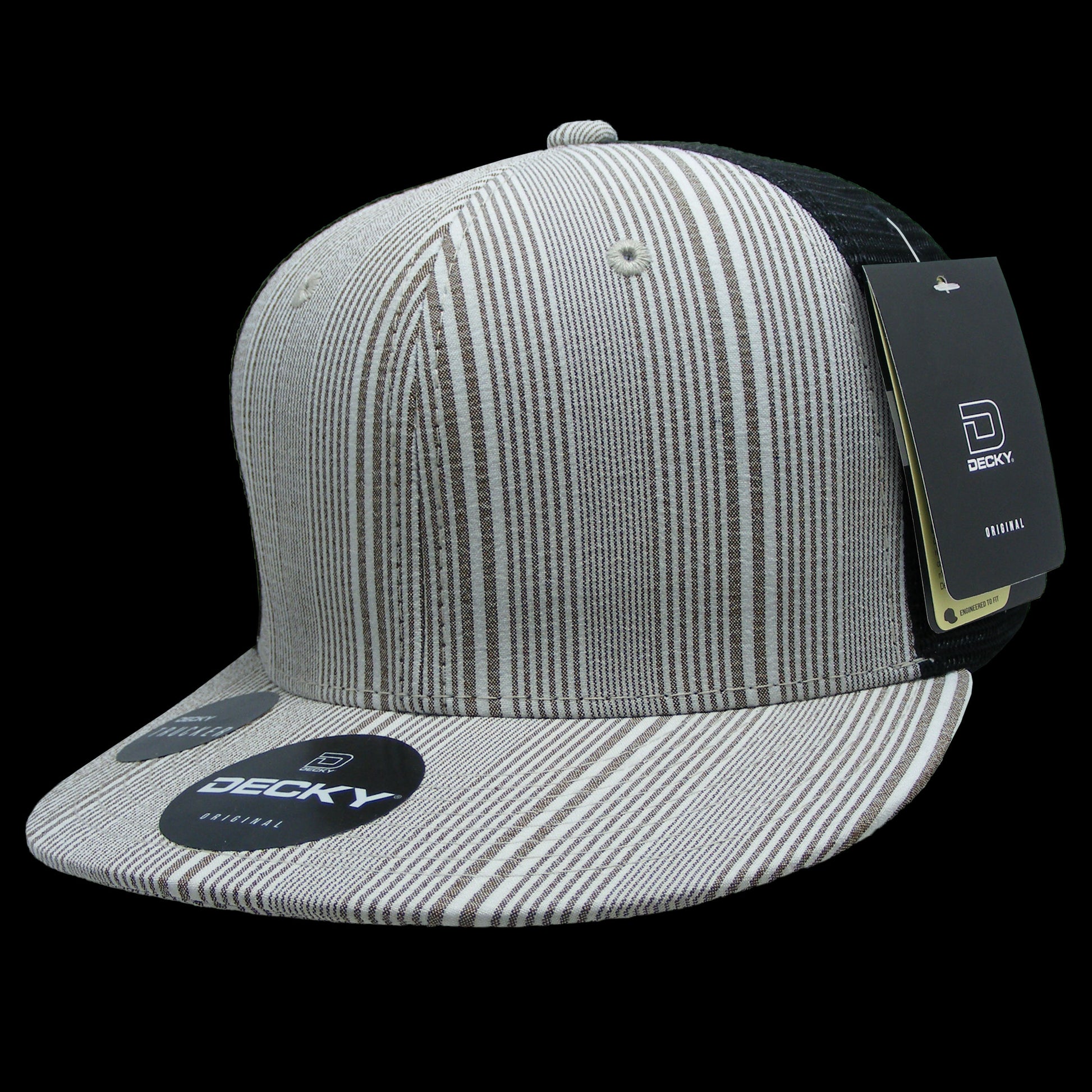 Decky 6 Panel High Profile Structured Plaid Trucker Hat