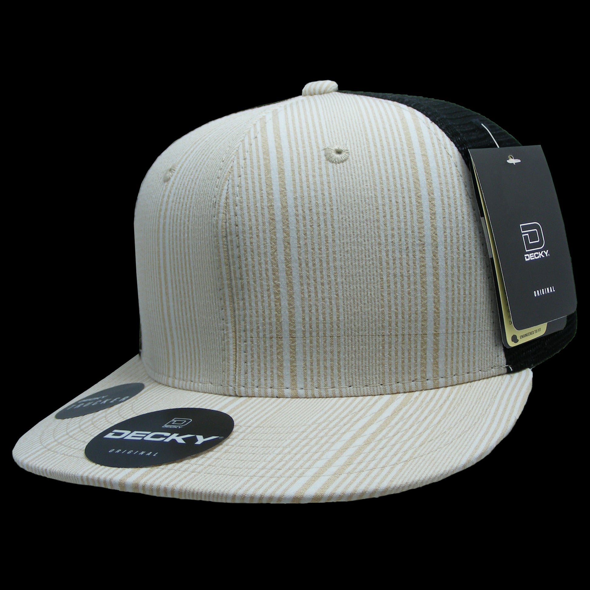 Decky 6 Panel High Profile Structured Plaid Trucker Hat