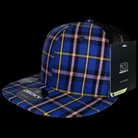 Decky 6 Panel High Profile Structured Plaid Trucker Hat