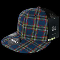 Decky 6 Panel High Profile Structured Plaid Trucker Hat