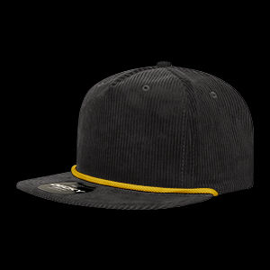 Decky 5 Panel High Profile Relaxed Corduroy Rope Hat – 6043