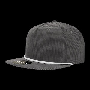 Decky 5 Panel High Profile Relaxed Corduroy Rope Hat – 6043