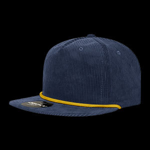 Decky 5 Panel High Profile Relaxed Corduroy Rope Hat – 6043