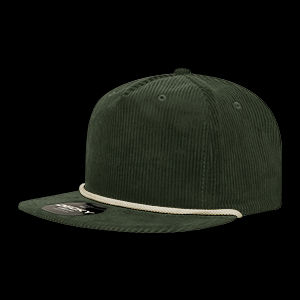 Decky 5 Panel High Profile Relaxed Corduroy Rope Hat – 6043