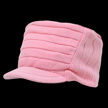 Knitted Flat Top Cap w/ Visor