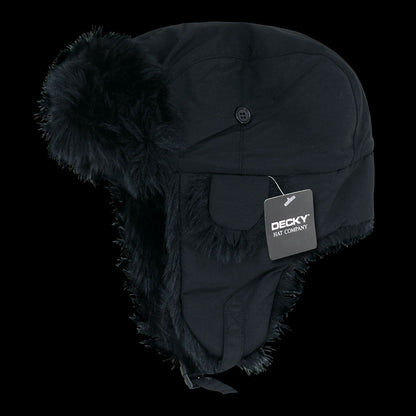 Faux Fur Aviator Hat – Warm Winter Trapper Cap