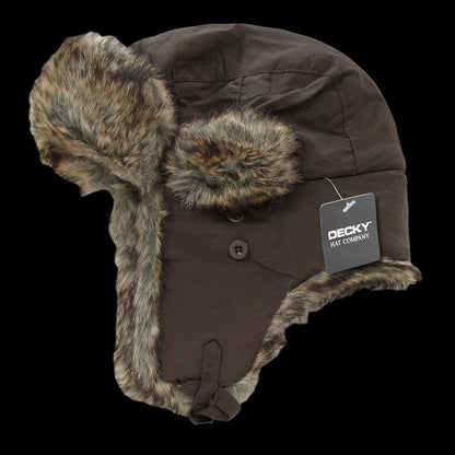 Faux Fur Aviator Hat – Warm Winter Trapper Cap