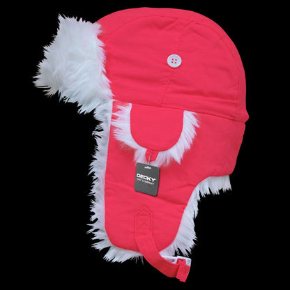 Neon Aviator Hat – Vibrant Winter Cap with Faux Fur