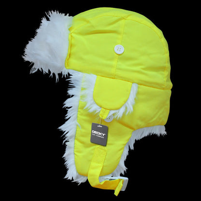 Neon Aviator Hat – Vibrant Winter Cap with Faux Fur