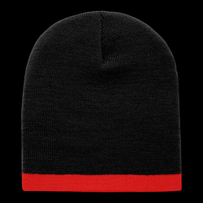 Acrylic/Polyester Striped Short Beanie – Decky 8007