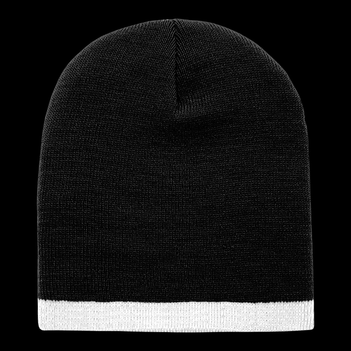 Acrylic/Polyester Striped Short Beanie – Decky 8007