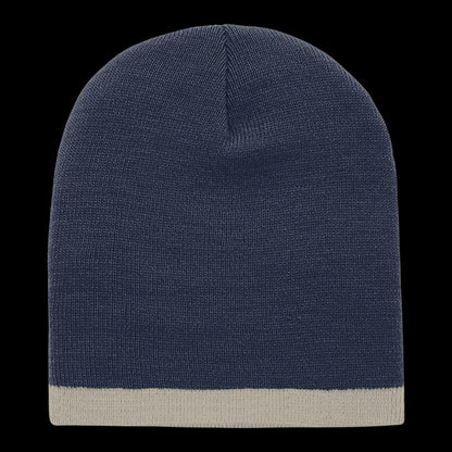 Acrylic/Polyester Striped Short Beanie – Decky 8007