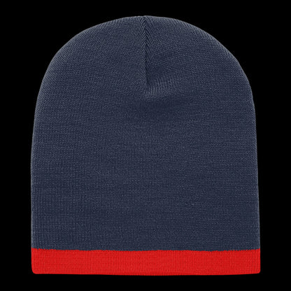 Acrylic/Polyester Striped Short Beanie – Decky 8007