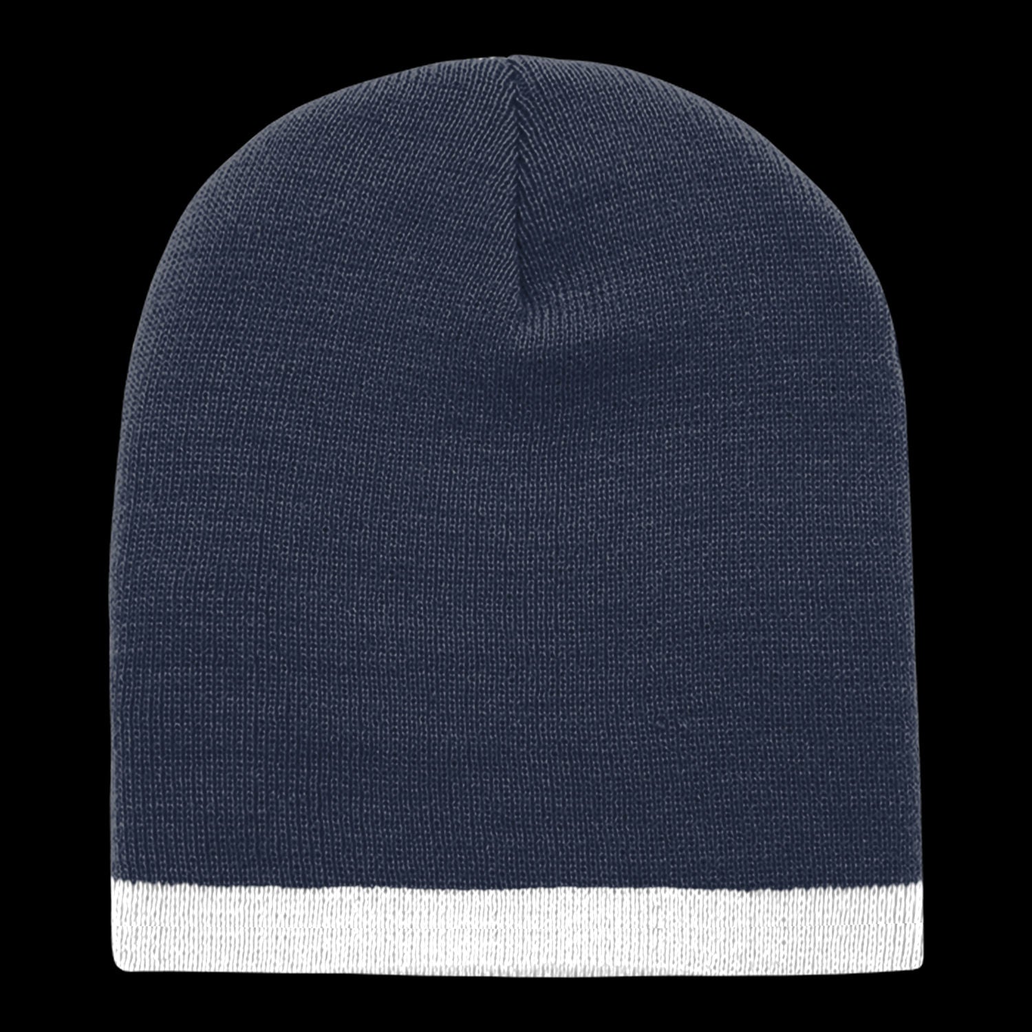 Acrylic/Polyester Striped Short Beanie – Decky 8007