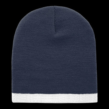 Acrylic/Polyester Striped Short Beanie – Decky 8007