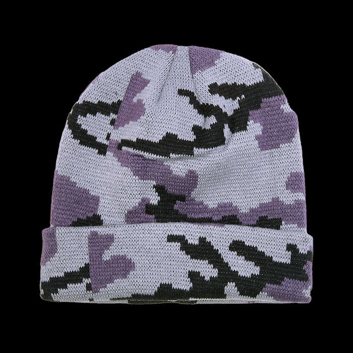 Camo Long Beanie – Adjustable Winter Knit Cap | 8030