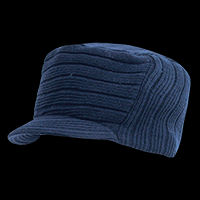 Decky Flat Top HybriCap – Ribbed Knit Visor Beanie Hat