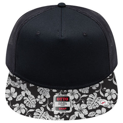 OTTO CAP® OTTO SNAP 5 Panel Pro Style Mesh Back Trucker Snapback Hat