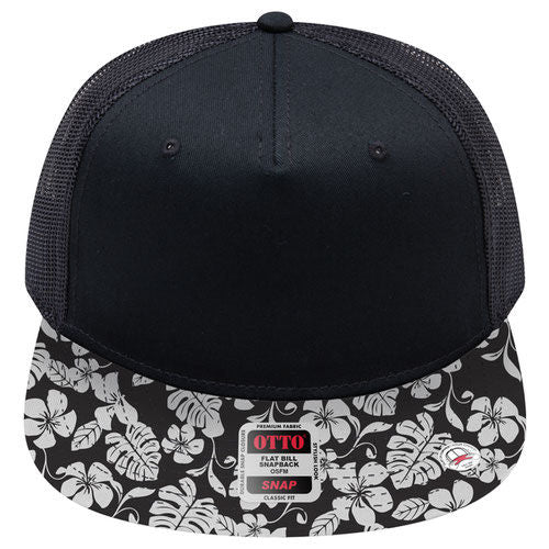 OTTO CAP® OTTO SNAP 5 Panel Pro Style Mesh Back Trucker Snapback Hat