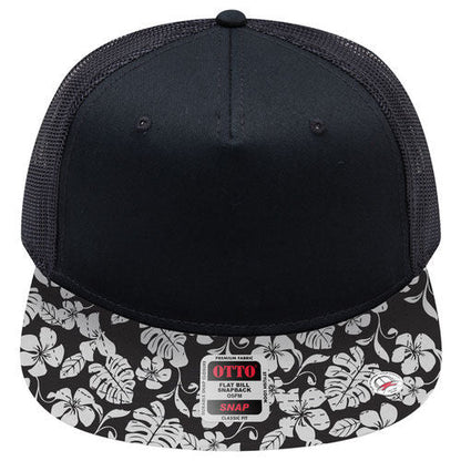 OTTO CAP® OTTO SNAP 5 Panel Pro Style Mesh Back Trucker Snapback Hat